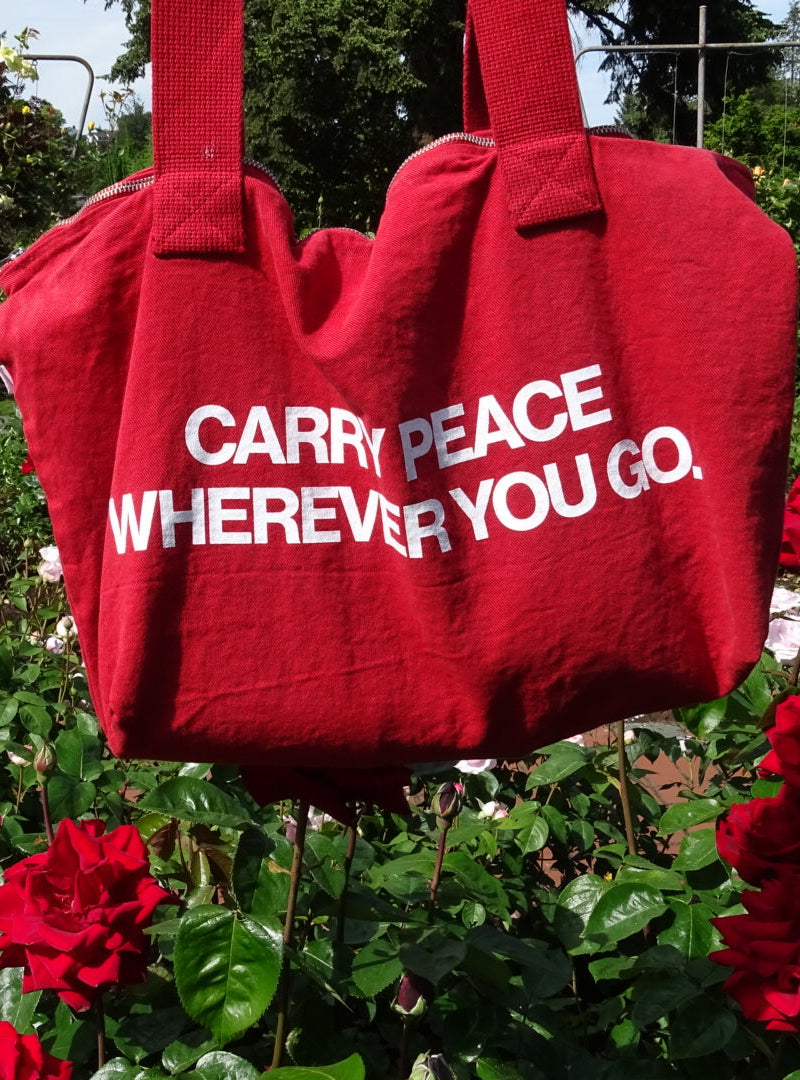 Carry Peace Wherever You Go Zip Tote