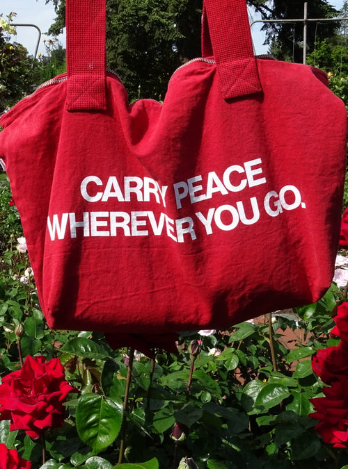 Carry Peace Wherever You Go Zip Tote