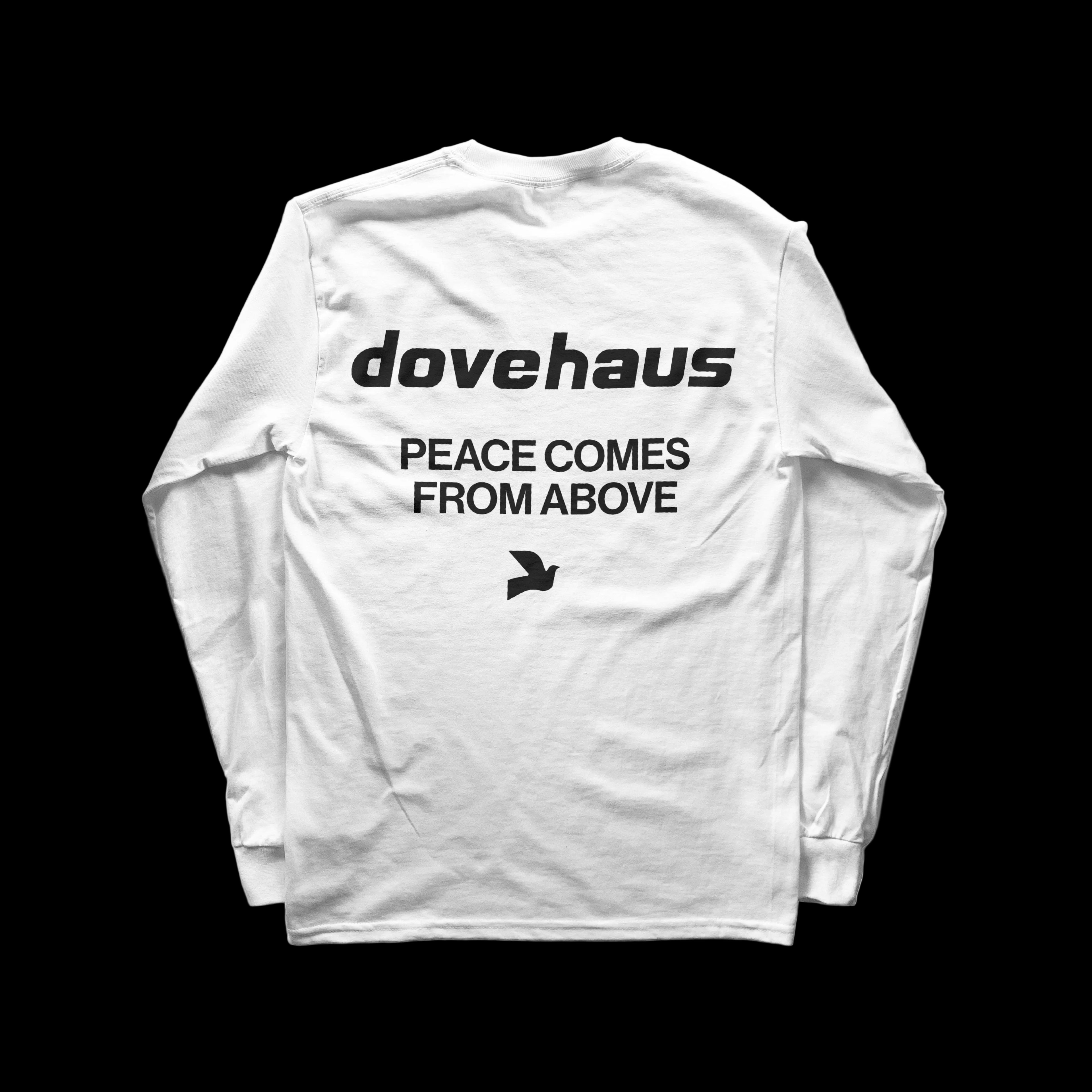Peace Comes From Above White Long Sleeve