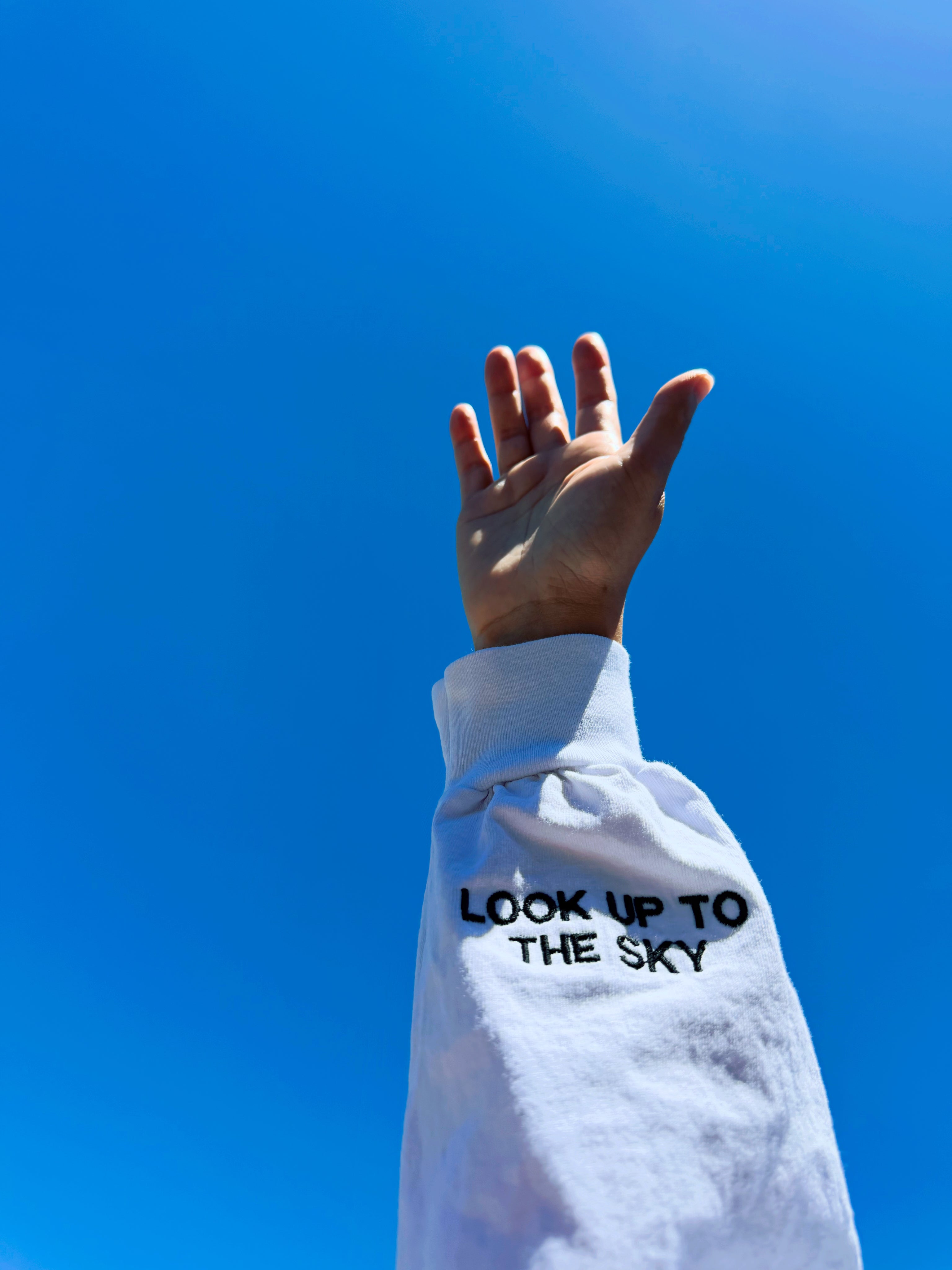 Peace Comes From Above White Long Sleeve